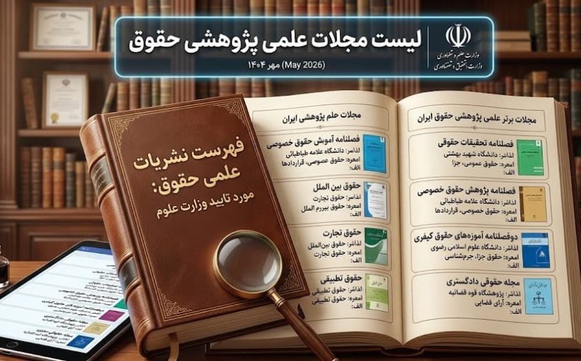 لیست مجلات علمی پژوهشی حقوق