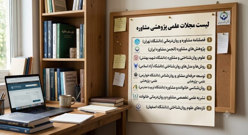 لیست مجلات علمی پژوهشی مشاوره