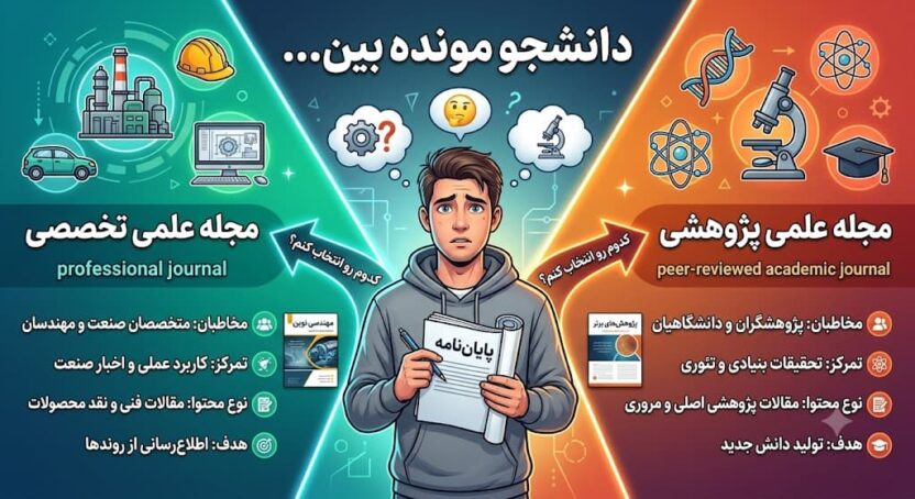 فرق مجله علمی تخصصی با مجله علمی پژوهشی چیست؟