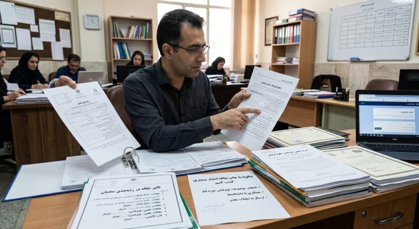 تأثیر مقاله در رتبه بندی معلمان